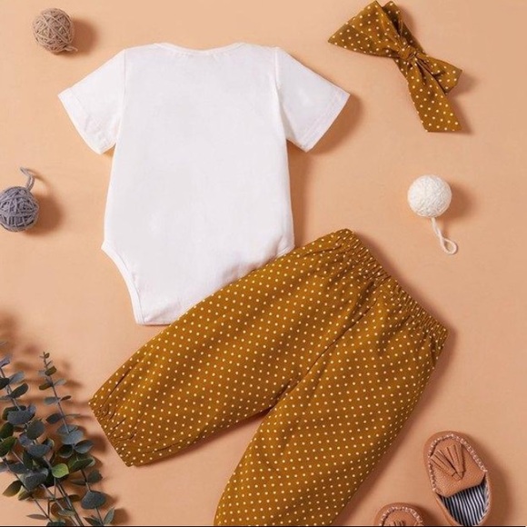 3 Piece Set,  Body Suit, Pants & Headband NWT - Picture 2 of 4